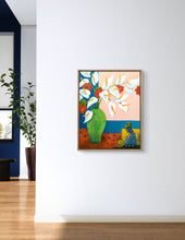 Load image into Gallery viewer, Calla Lilies In Green Vase