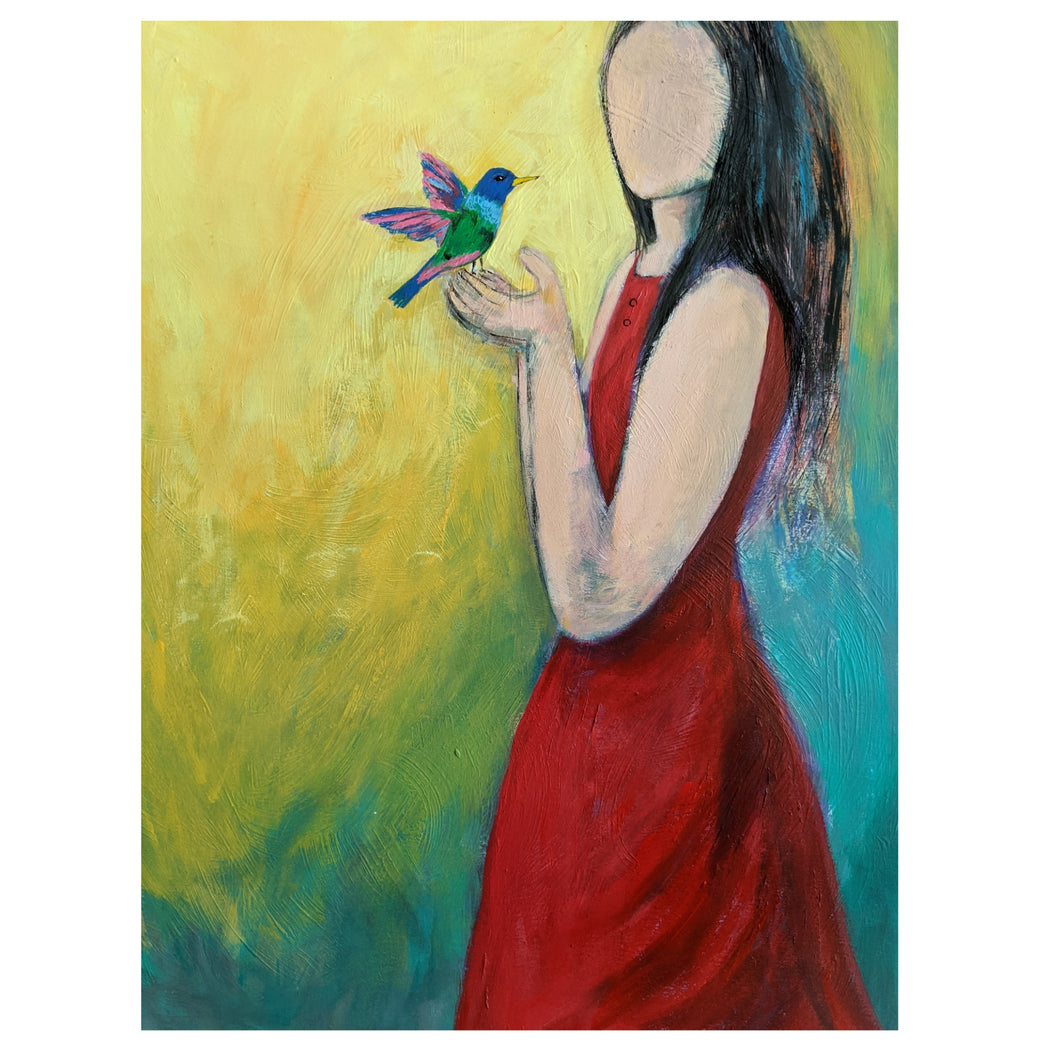 Girl & her hummingbird