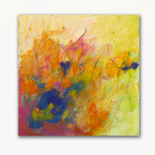 Load image into Gallery viewer, An abstract artwork featuring various colors including blue, pink, yellow, and green, with hidden heart lines. Great for gifting.
